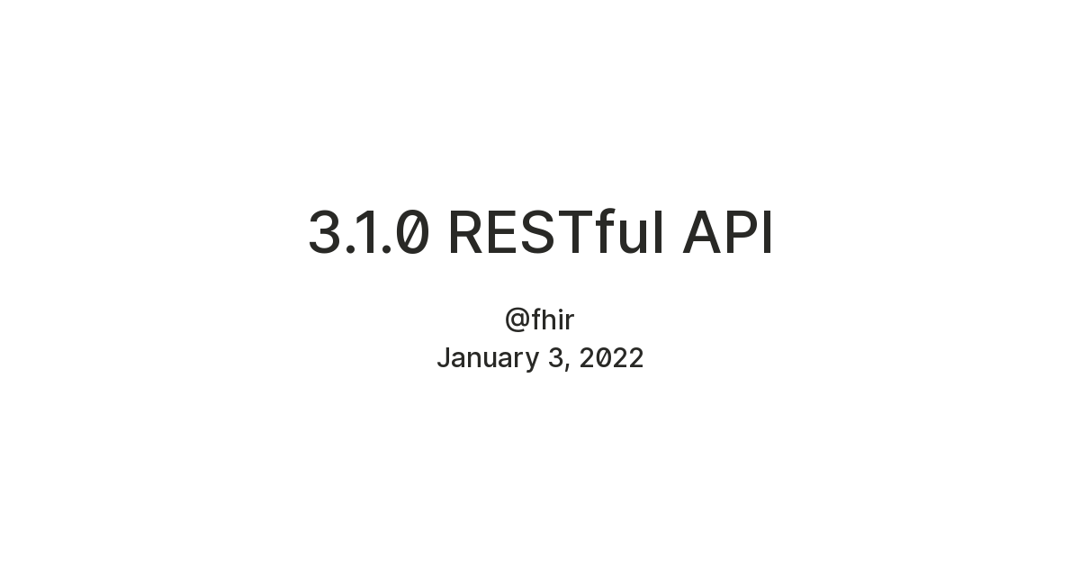 3.1.0 RESTful API — Teletype