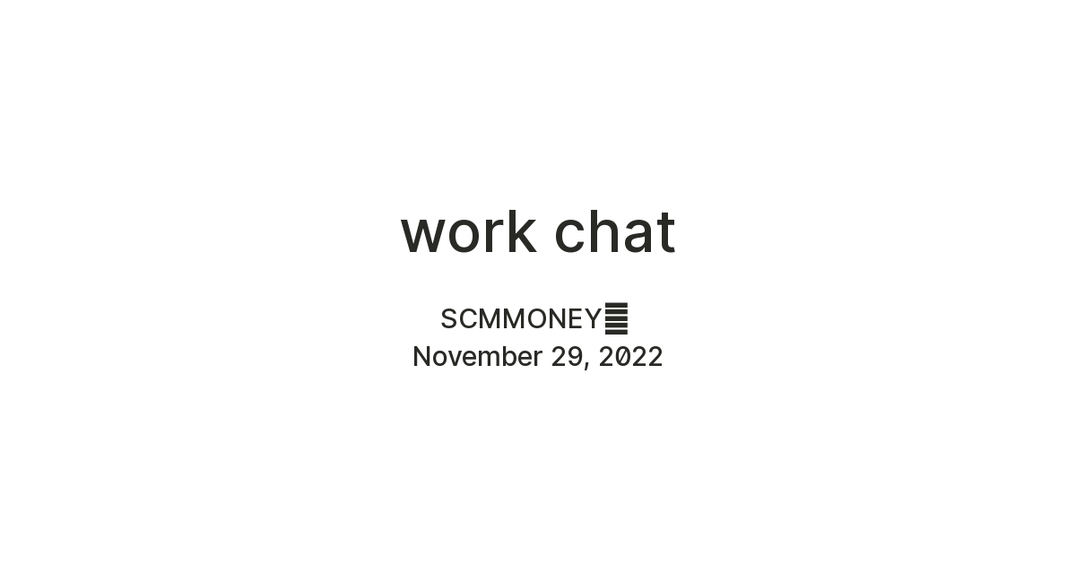 work chat — Teletype