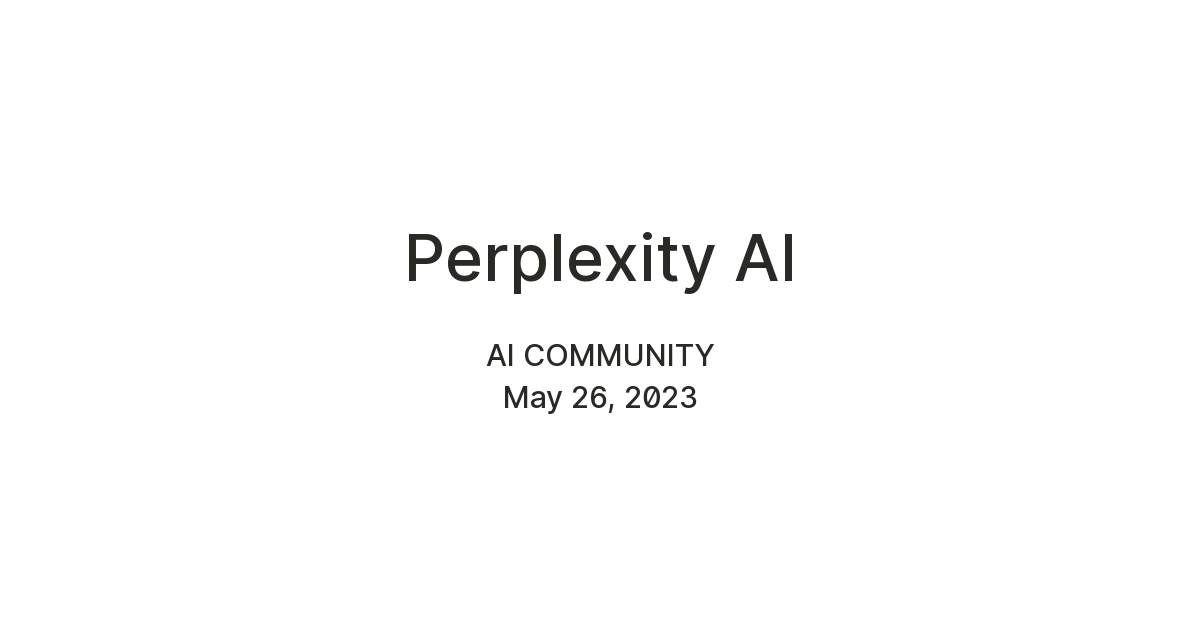 Perplexity AI — Teletype