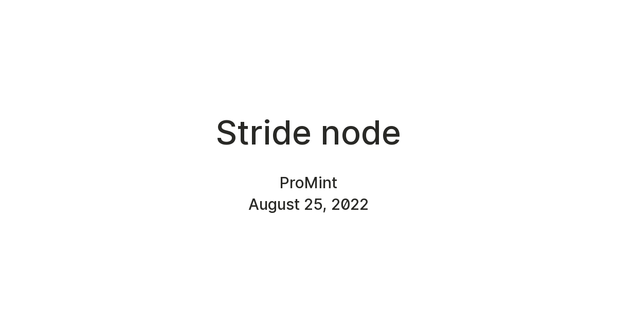 Stride node — Teletype