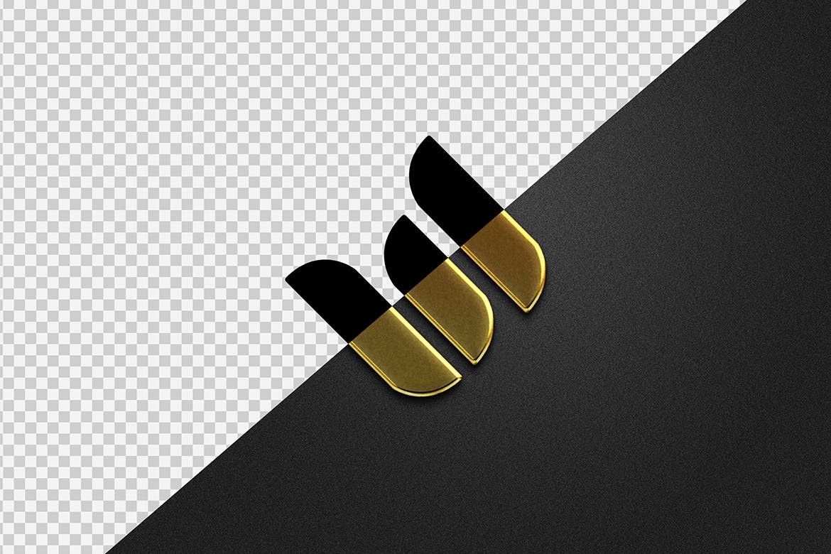 Gold & Silver Logo Mockup — Teletype