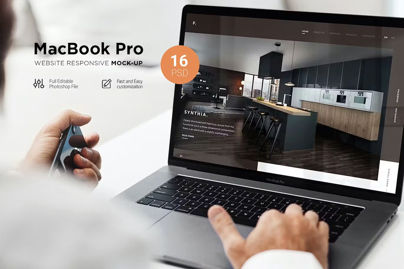 MacBook Pro Responsive Mock-Up — Teletype