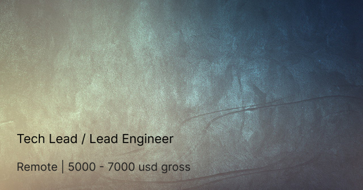 Tech Lead / Lead Engineer — Teletype